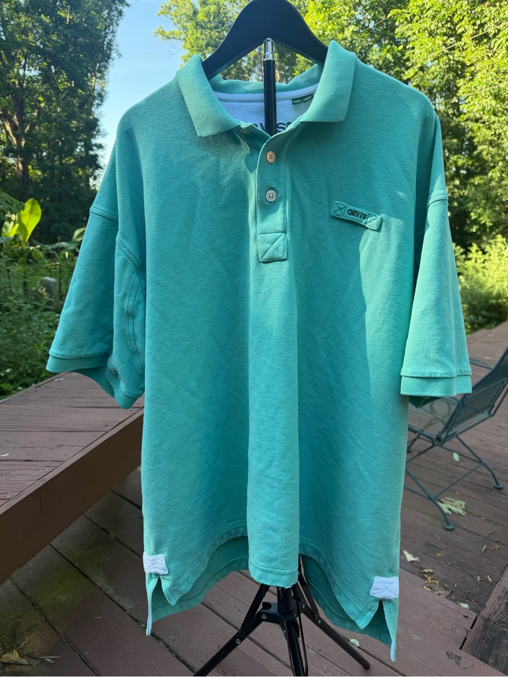 Orvis Teal Polo Shirt- Size XXL